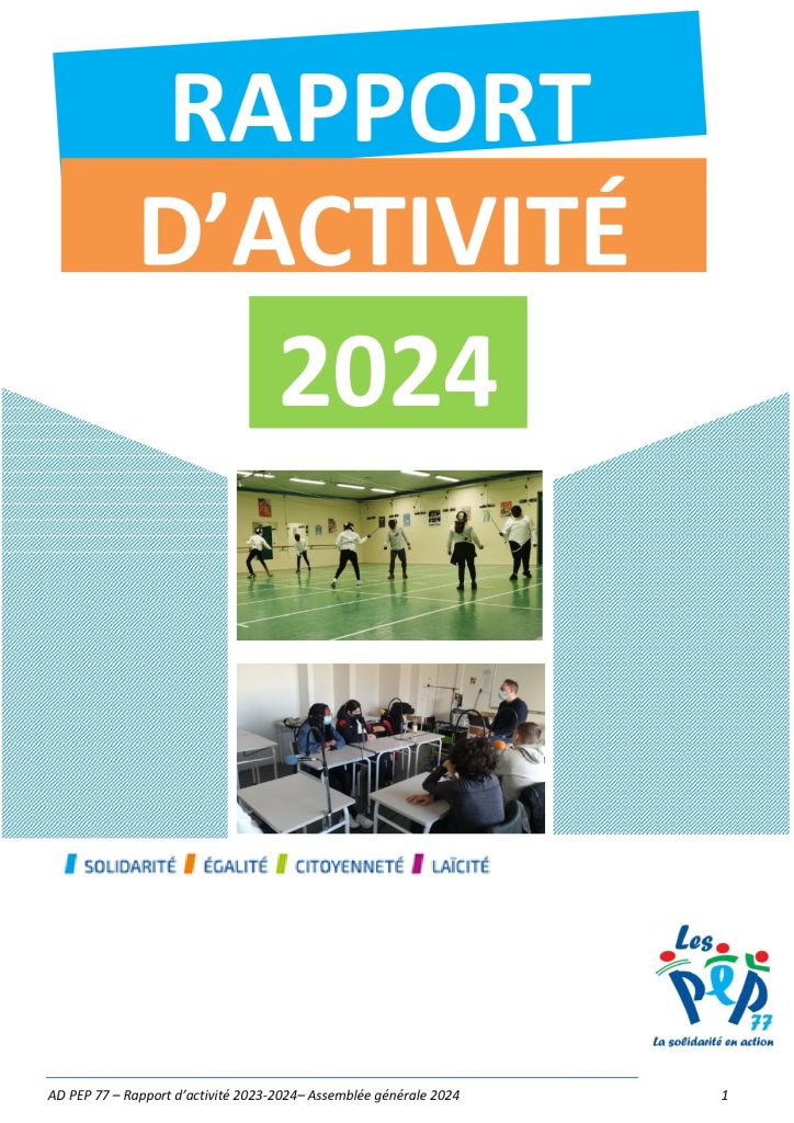 Le dernier rapport d'activité de notre association est paru !